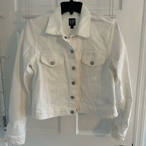 GAP White Denim Jean Jacket - Women's Button-Front